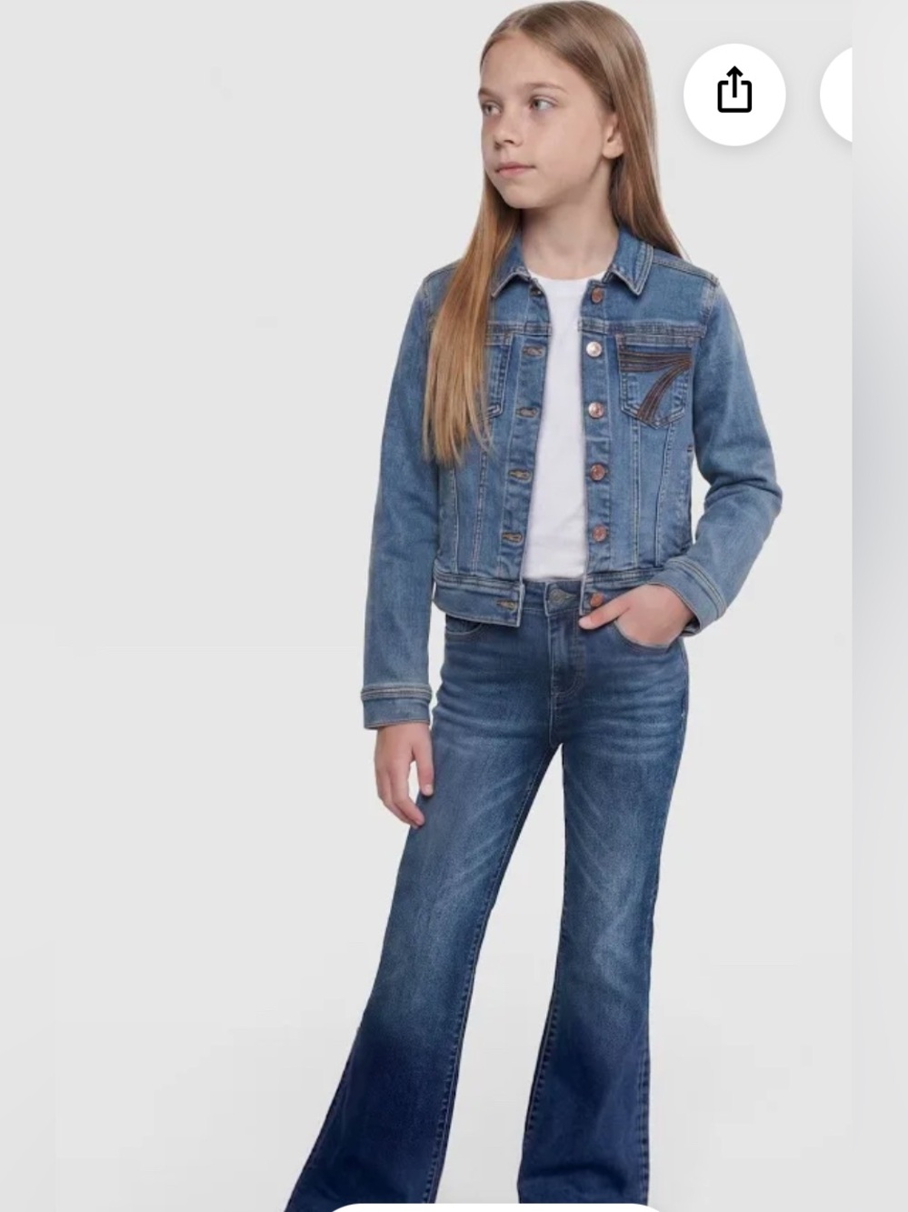 NWT 7 For All Mankind Girls' Wash Mini Dojo jeans size 10